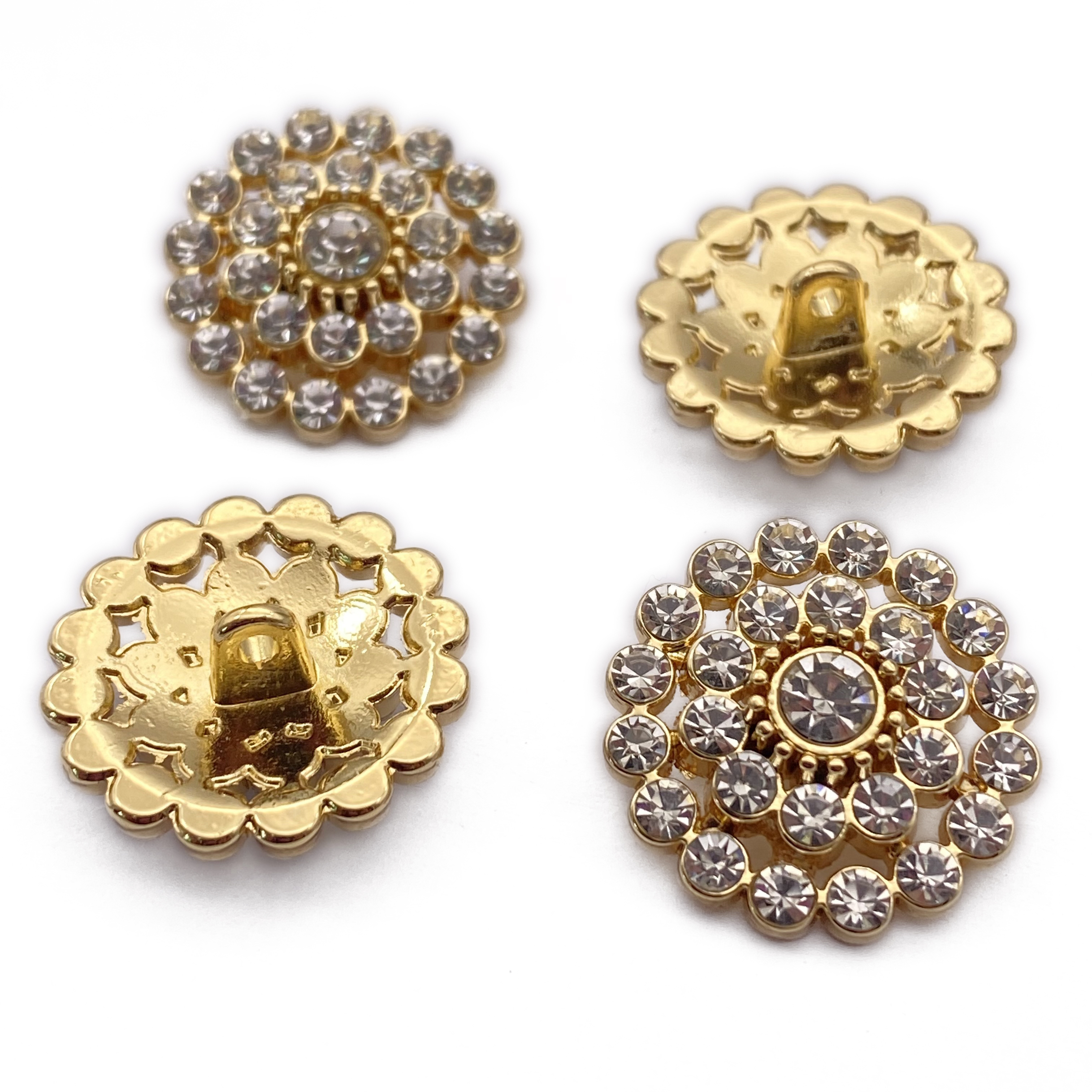 Metal Diamond Rhinestone Buttons Shirt Buttons Decorative Buttons For Women Knitwear