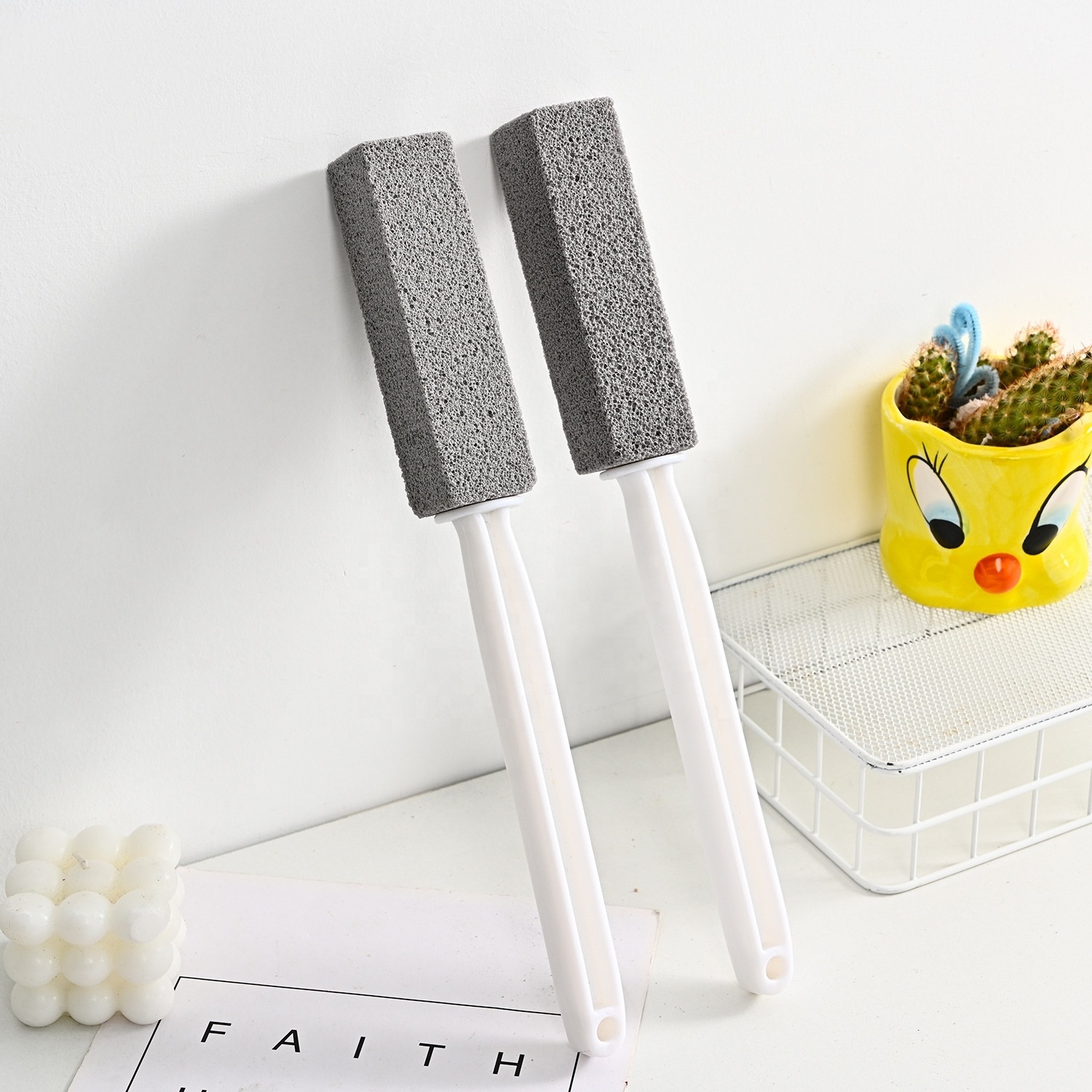 All Purpose Cleaning Tools Bowl Cleaner Pumice Toilet Cleaning Brush Pumice Stone Toilet Brush With Extra Long Handle