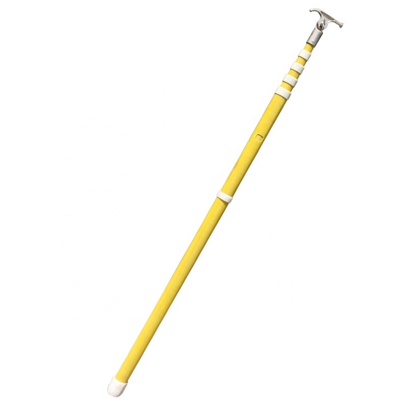 Wholesale   High Voltage  Operation Hot Stick Telescopic Triangular Fiberglass Pull rod