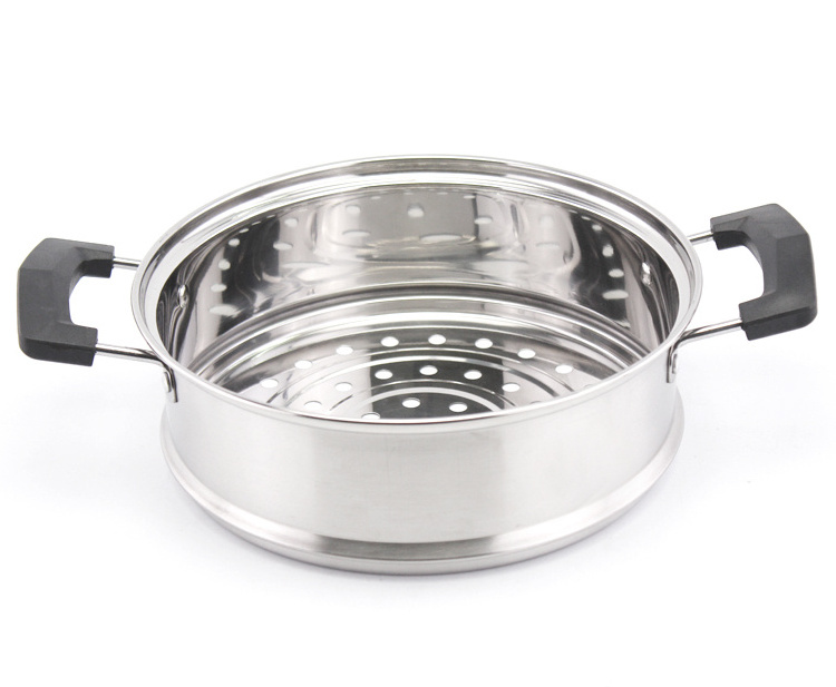 Advanced  304 stainless steel 2 tier steamer soup  pot with double ear