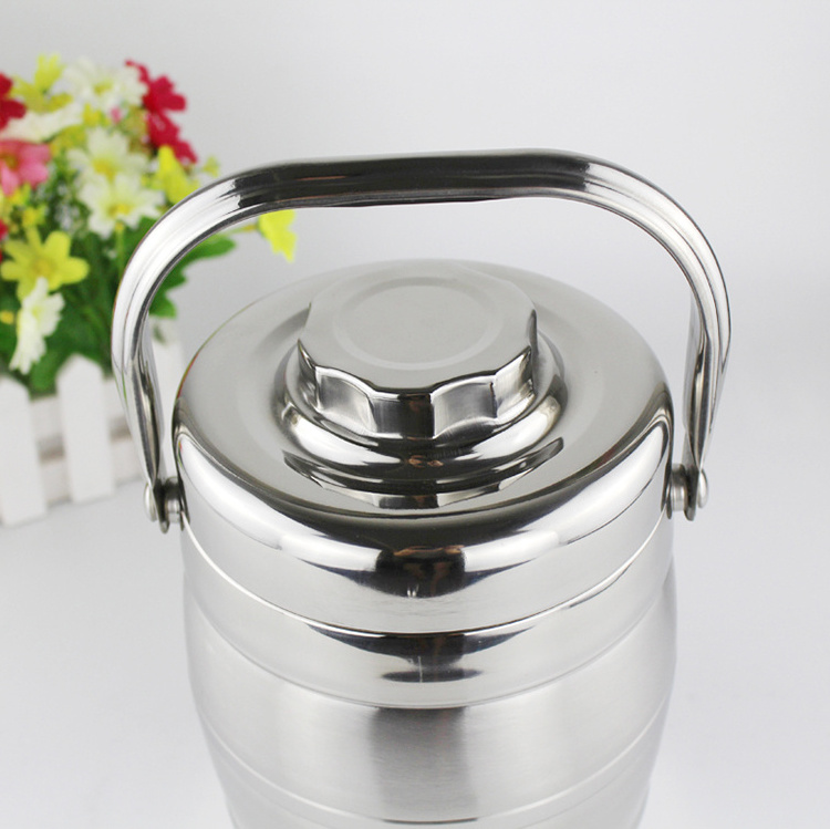 Double Wall Insulated Barrel 201 Stainless Steel Insulated  drum-shape pot