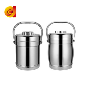 Double Wall Insulated Barrel 201 Stainless Steel Insulated  drum-shape pot