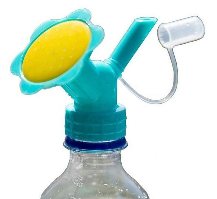 Dual Head Bottle Watering Spout Plastic Bottle Cap Sprinklers Home Garden DIY Flower Plant Watering Nozzle  Indoor Seedlingering