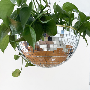 6'' Disco Ball Planter Hanging Disco Ball Planter Pot Plant Hanger Plants Home Boho Decor Disco Ball