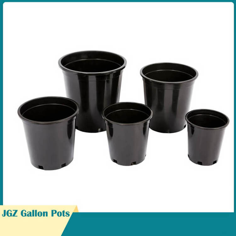 JQ 1 2 3 5 7 10 15 Gai Pp Gallon Pot Supply Plastic Gallon Pot Black Garden Nursery Pots