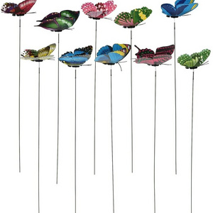 Colourful Garden Butterflies On Sticks Miniature Fairy Garden Decoration Garden Stakes