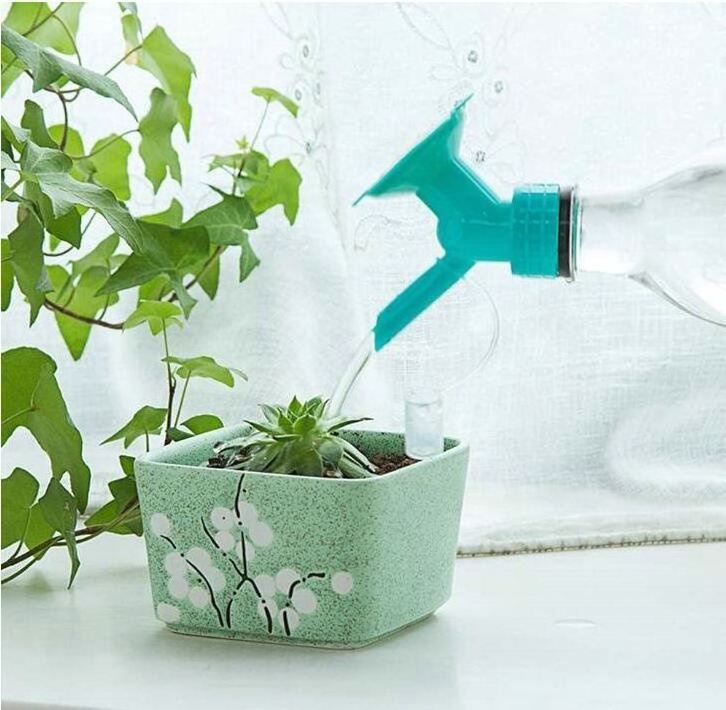 Dual Head Bottle Watering Spout Plastic Bottle Cap Sprinklers Home Garden DIY Flower Plant Watering Nozzle  Indoor Seedlingering