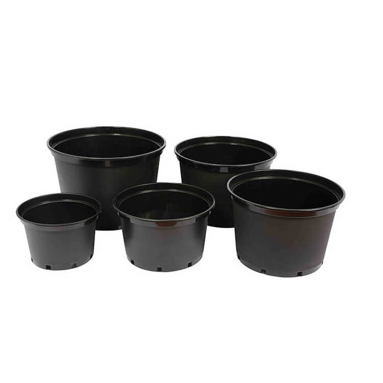 JQ 1 2 3 5 7 10 15 Gai Pp Gallon Pot Supply Plastic Gallon Pot Black Garden Nursery Pots