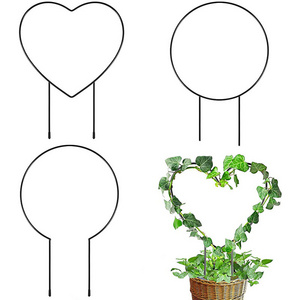 Love Heart-shaped Iron Garden Trellis For Climbing Plants Rust Free Vine Plant Metal Support Wire With Coating Decor