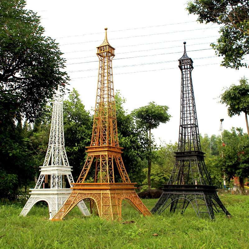 Large Paris Eiffel Tower model Christmas ornaments floor-to-ceiling outdoor wrought iron metal wedding props can be customized