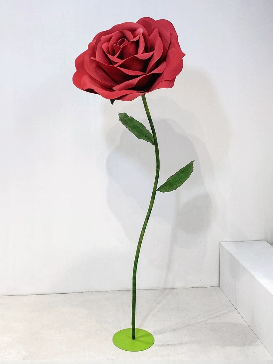 Artificial EVA Foam Rose Flower Giant Wedding Party Event Decorative Flowers Handmade Outdoor Waterproof Rose