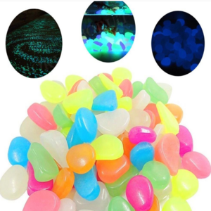 Mix color pebble Stone Glowing Luminous Stone Pebbles for Garden Decoration