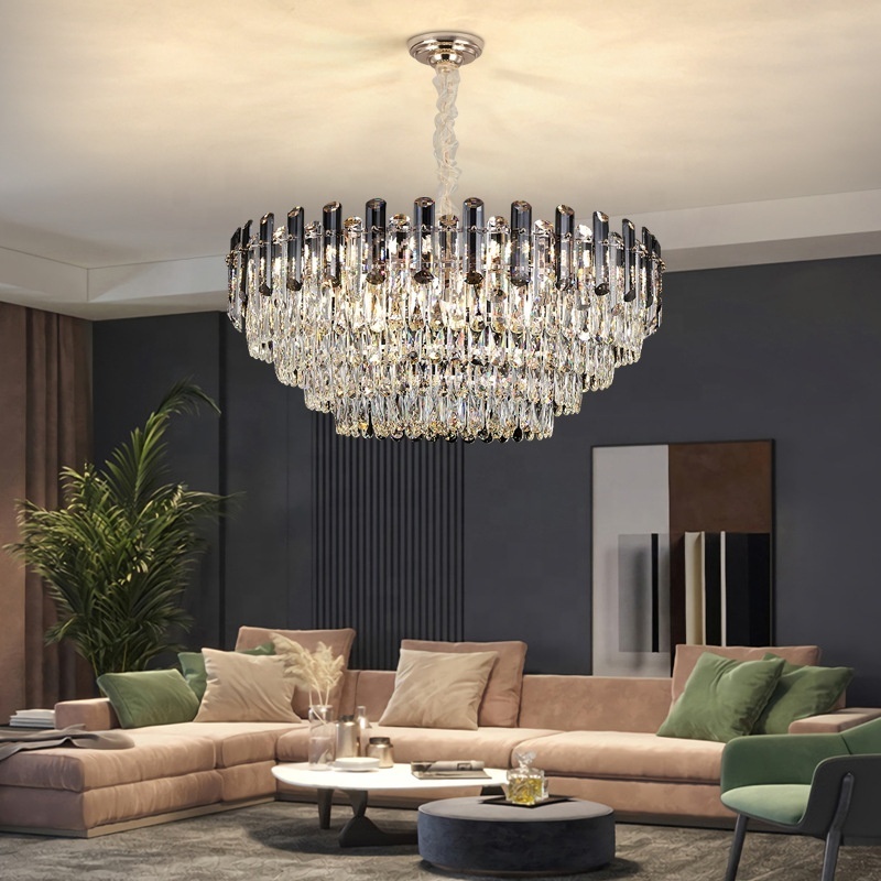 Modern luxury chandelier bedroom living room decorative lighting LED K9 crystal chandelier