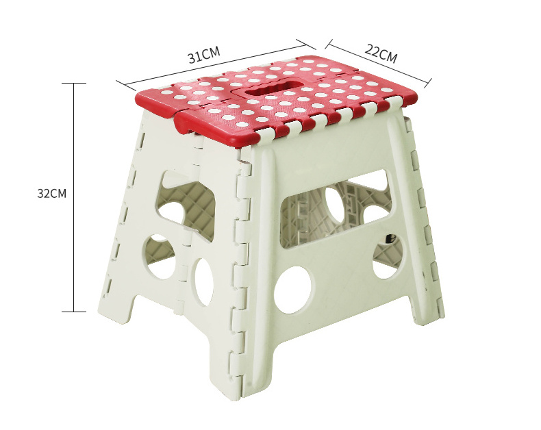 Household thickened plastic folding stool outdoor portable portable small stool Mazha children adult small bench