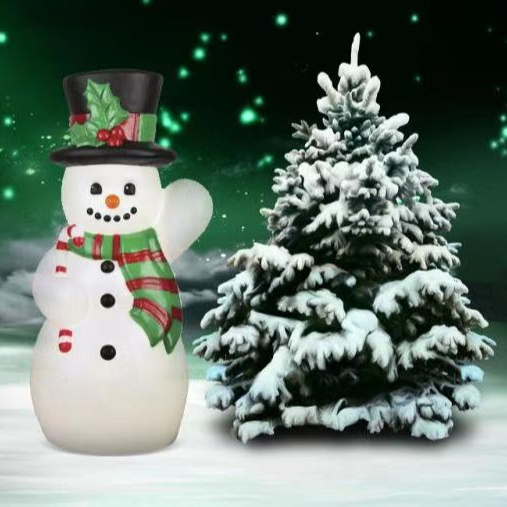 2022  Hot  Christmas  Decoration  Blow mold Lighted Snowman