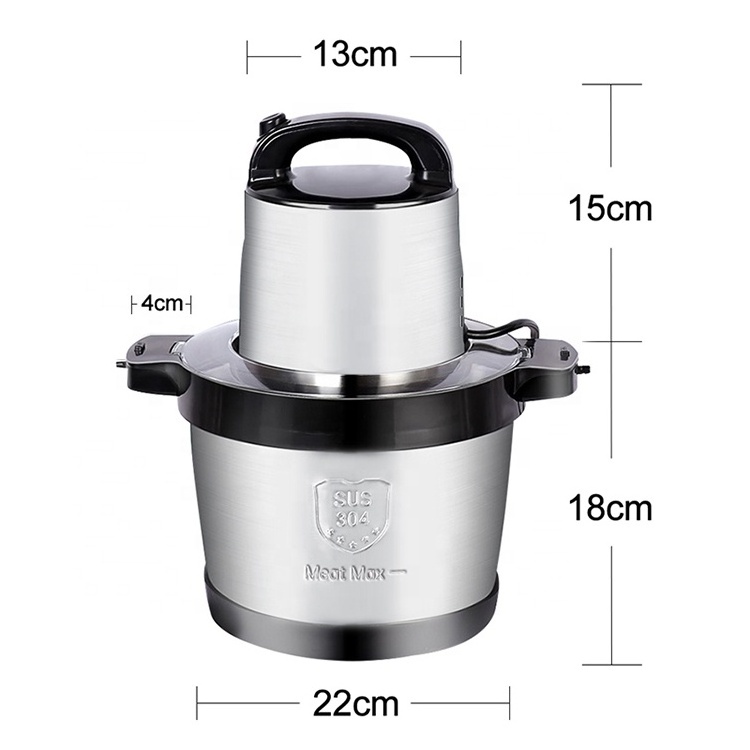 Household Universal High Capacity Food Vegetable Cutter Electric Mixer Frozen Spare Part 6L Yam Pounder Machine Meat Grinder