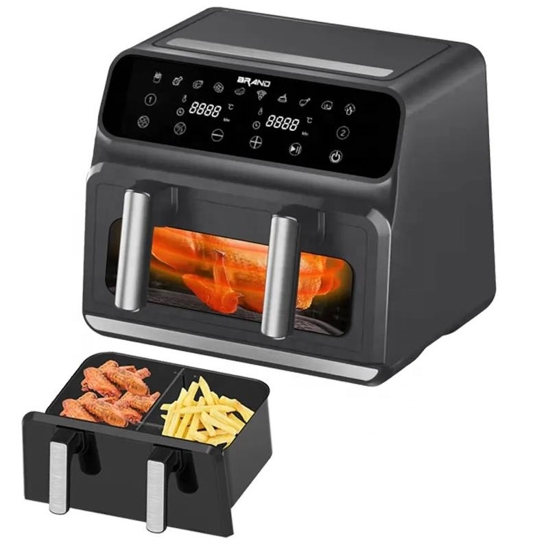 Powerful 1700W LCD Smart Digital Nonstick Pot 8L Intelligence Timer Cooking Oven Air Fryer