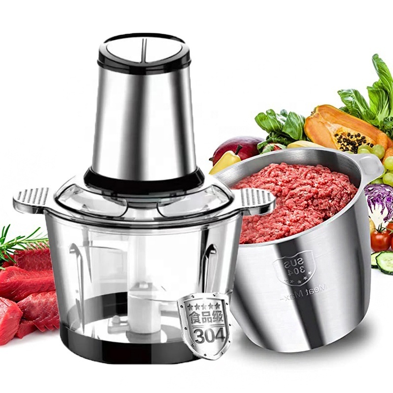 Factory Price 3L 800W Food Processor Glass Meat Grinder Shredder Electric Food Chopper Mixer