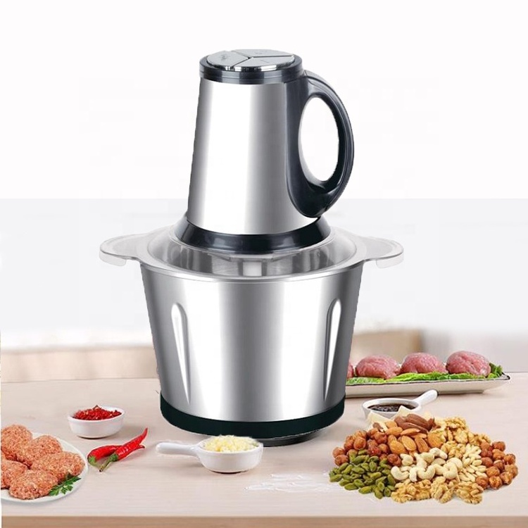 Factory Price 3L Food Processor Meat Choppers Machine Yam Pounders Electric Grinder 800W Glassy Bowl