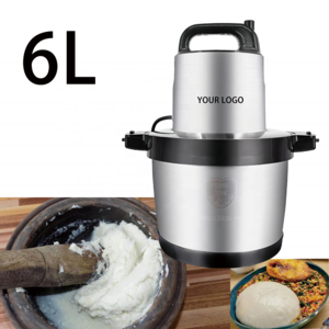 6L 1500W 304 Stainless Steel Meat Grinder Yam Pounder and FuFu Machine for Home