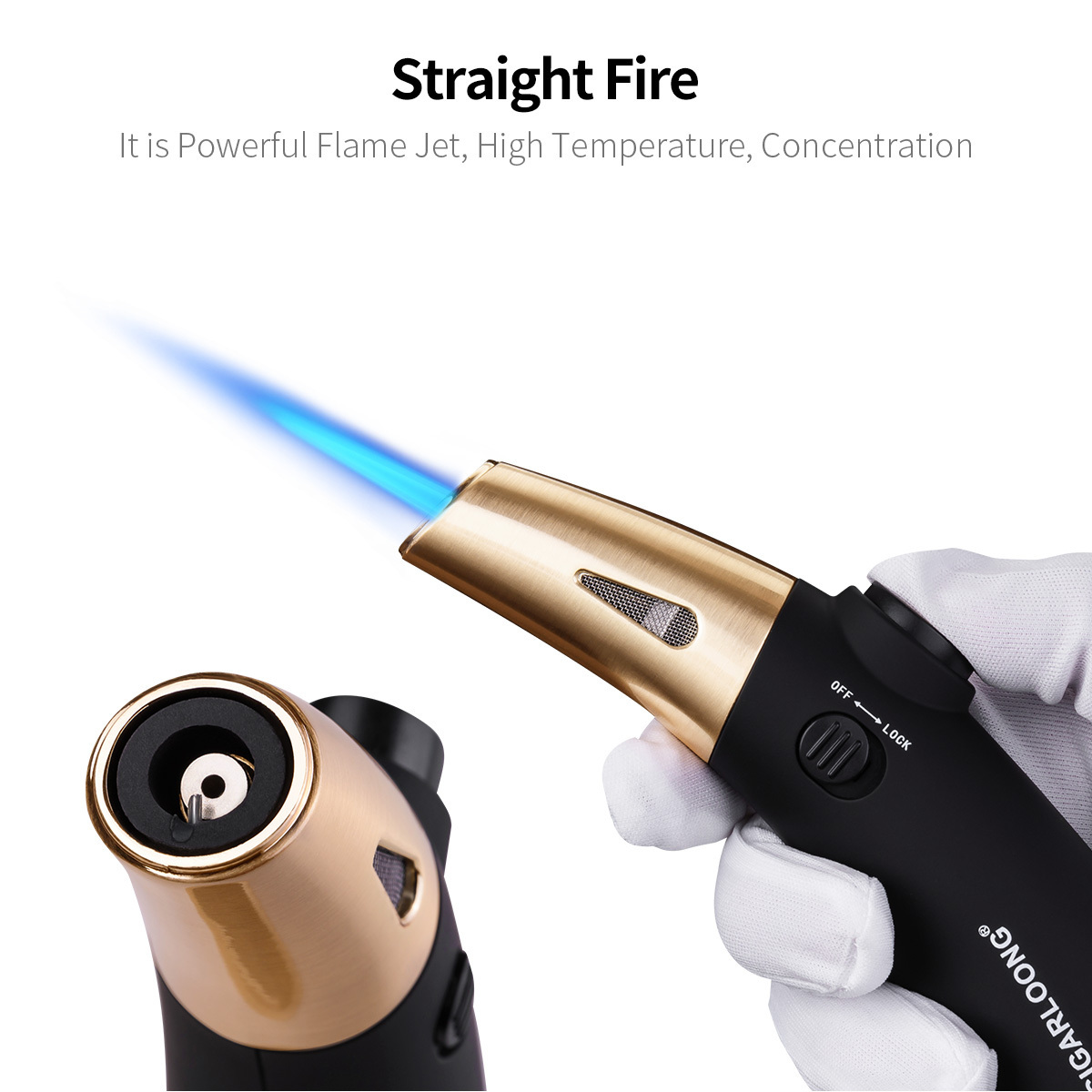 Best price jet lighter cigar with gift box alloy inflatable cigar lighter wind proof torch cigar lighters