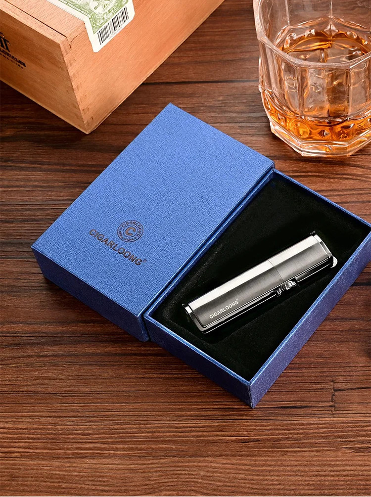 Fire Control Switch Lighter Gift Box Cigar Lighter Fit Feel Portable Metal Packaging Lighter, Windproof Multicolor Gas