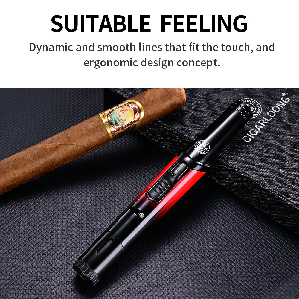 CIGARLOONG Cigar Lighters, windproof direct-flush fashionable lightweight and easy to carry cigar lighter