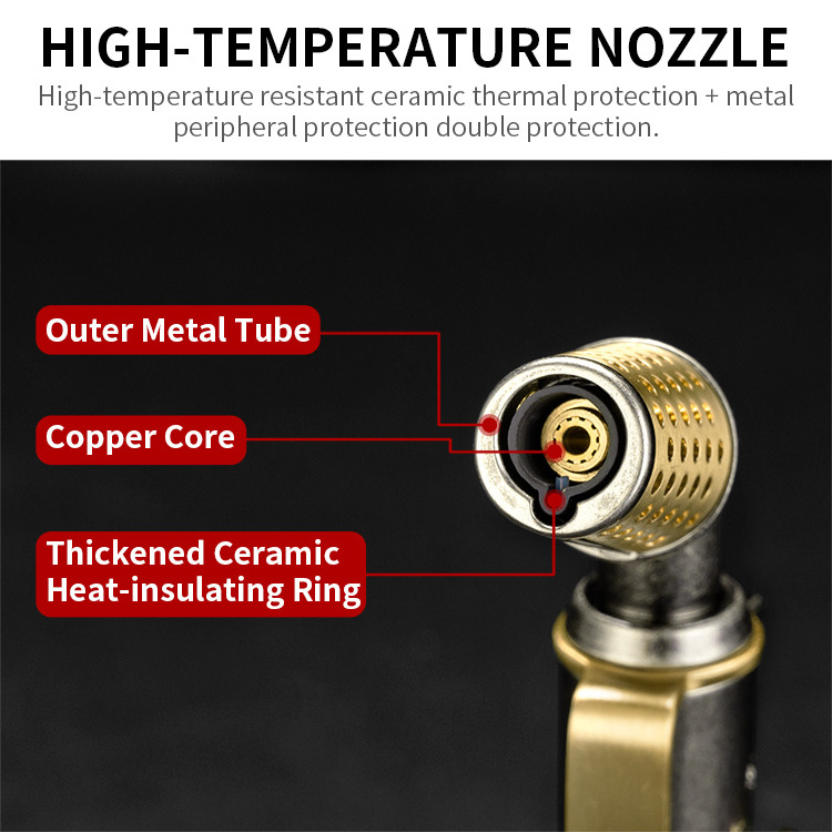 Z CIGARLOONG Blue Flame Welding Gun Point Cigarette Lighter Inflatable Windproof Cigar Lighter