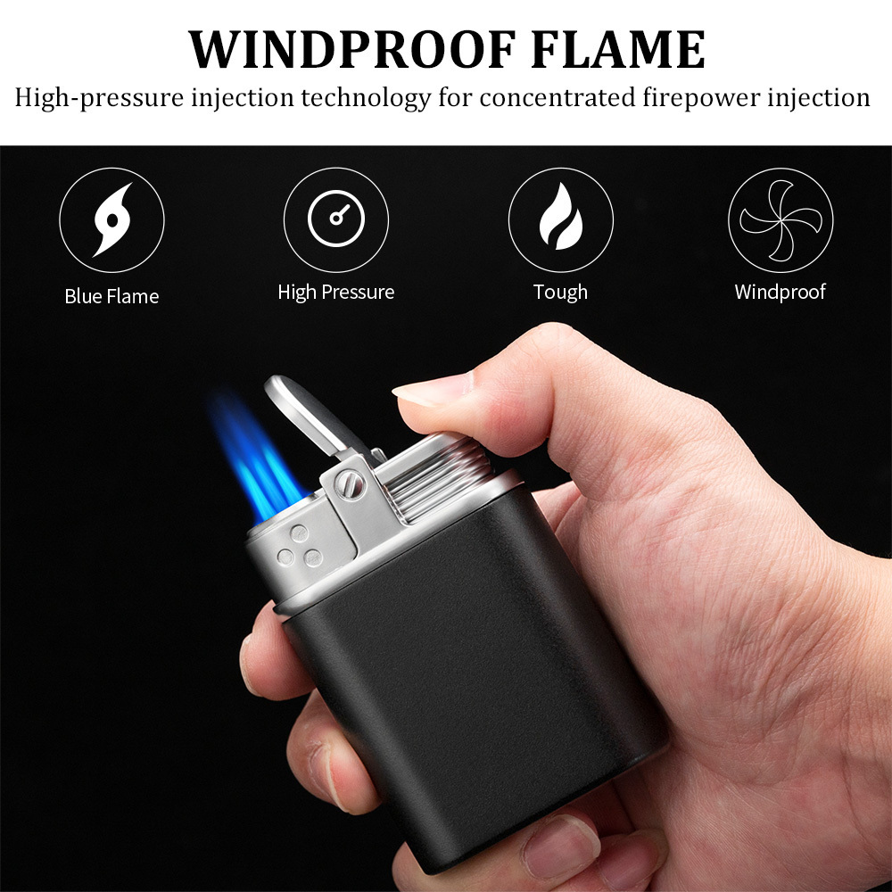 CIGARLOONG Wholesale Custom Logo Smoking Cigar Lighter Windproof Cigarette Gas Oil Lighter