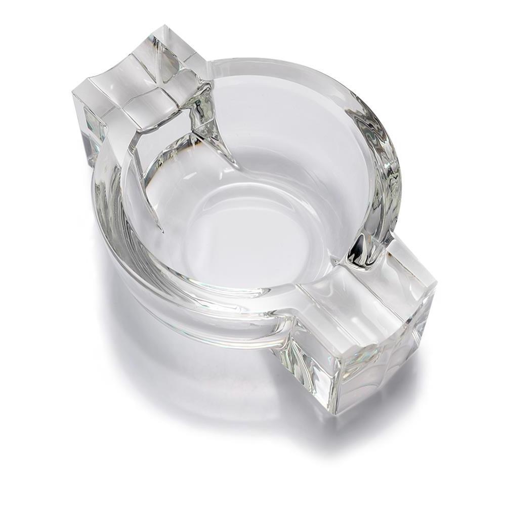 CIGARLOONG Indoor and outdoor and office practical creative personality large hole double slot crystal glass cigar ashtray