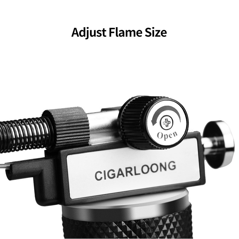 Portable Powerful torch lighters jet flame refillable cigar butane Smoking cigar table lighter lighters for cigars