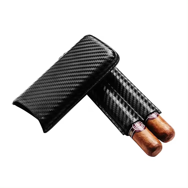 a  CIGARLOONG Luxury Custom Carrying Cutter Storage Golf Travel Portable Cigar Cases Cedar Humidor