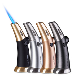 Best price jet lighter cigar with gift box alloy inflatable cigar lighter wind proof torch cigar lighters