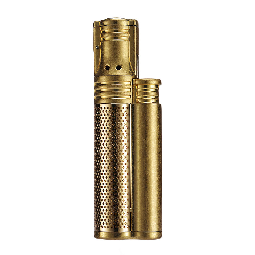 Metal Windproof Torch Lighter With Cigar Punch Adjustable Lighters Jet Portable Luxury Butane Gas Box