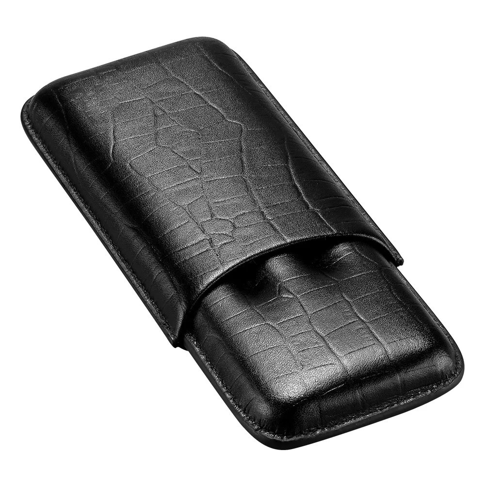 Portable Leather Cigar Case With Cutter 3 Tube Holder Humidor Travel s For Smoking Accessories Tool