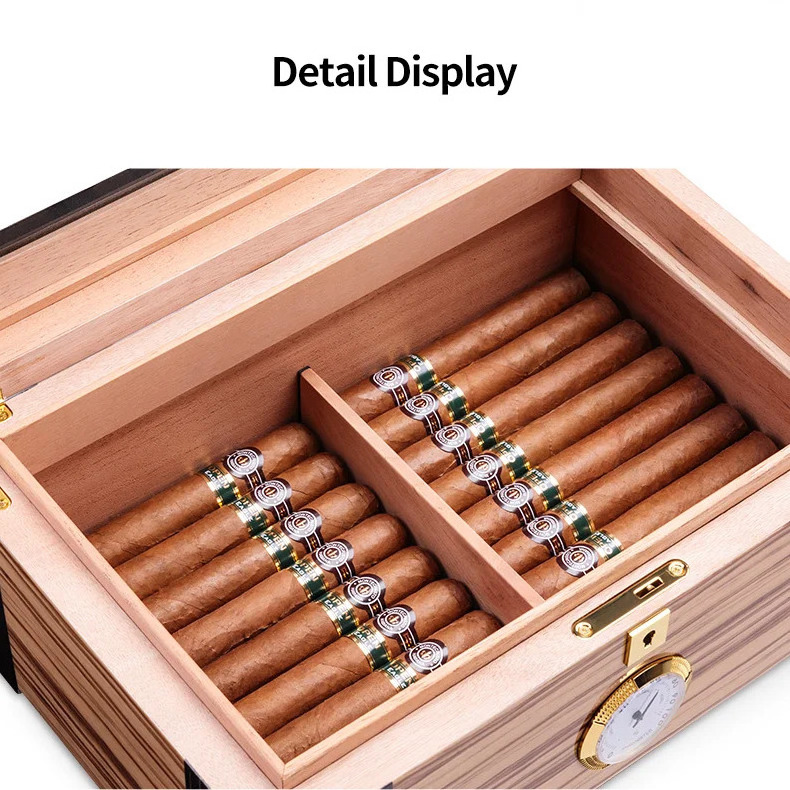 CIGARLOONG Portable humidor cigar cabinet Customized Logo Wooden Cigarros Handmade Cedar Wood Box Travel Humidor