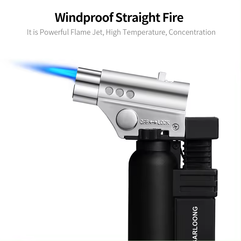 L CIGARLOONG Fangfeng direct impact single fire inflatable cigar lighter, alloy barbecue lighter