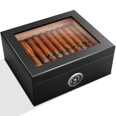 L CIGARLOONG High quality wholesale cedar wood cigar humidor, large capacity cigar moisturizer box