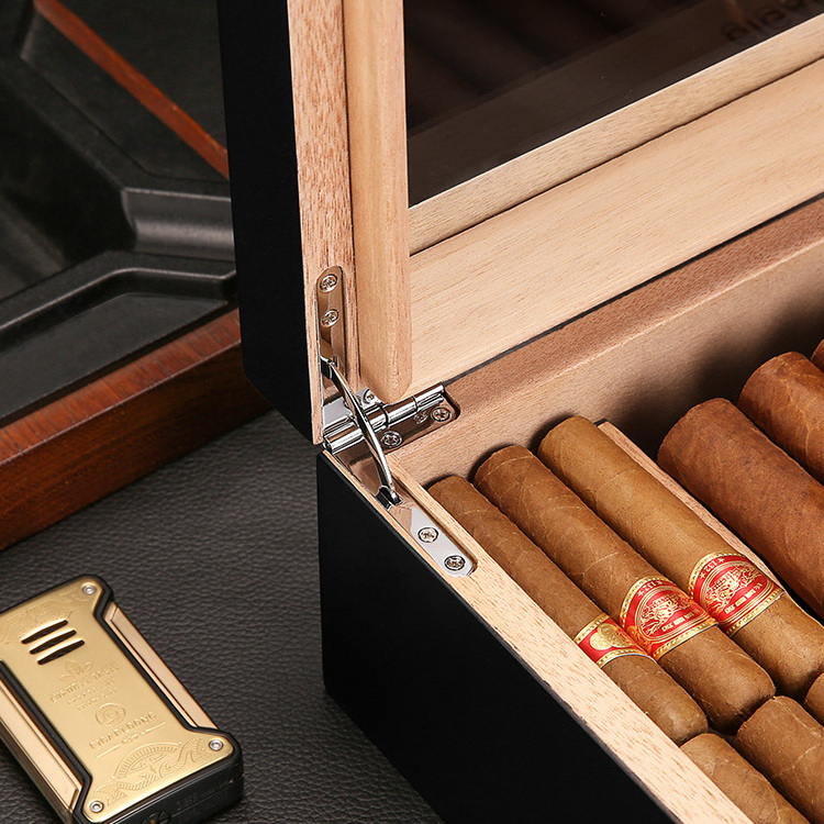 L CIGARLOONG High quality wholesale cedar wood cigar humidor, large capacity cigar moisturizer box