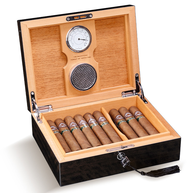 CIGARLOONG Large Capacity Cigar Humidor, Spanish Cedar Wood with Hygrometer