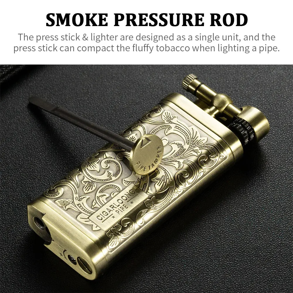 Vintage style Antique Lighter Unique Patterns Portable cigar table lighter cigar lighter wind proof