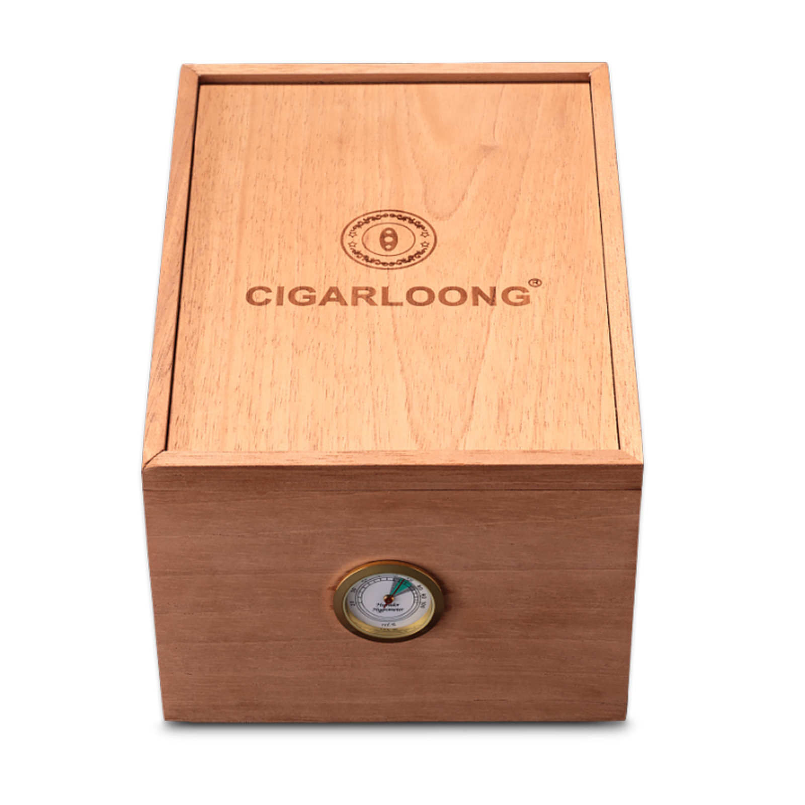 L CIGARLOONG Original Wood Colour Cigar Humidor, Eco-friendly Portable Cedar Wood Humidor