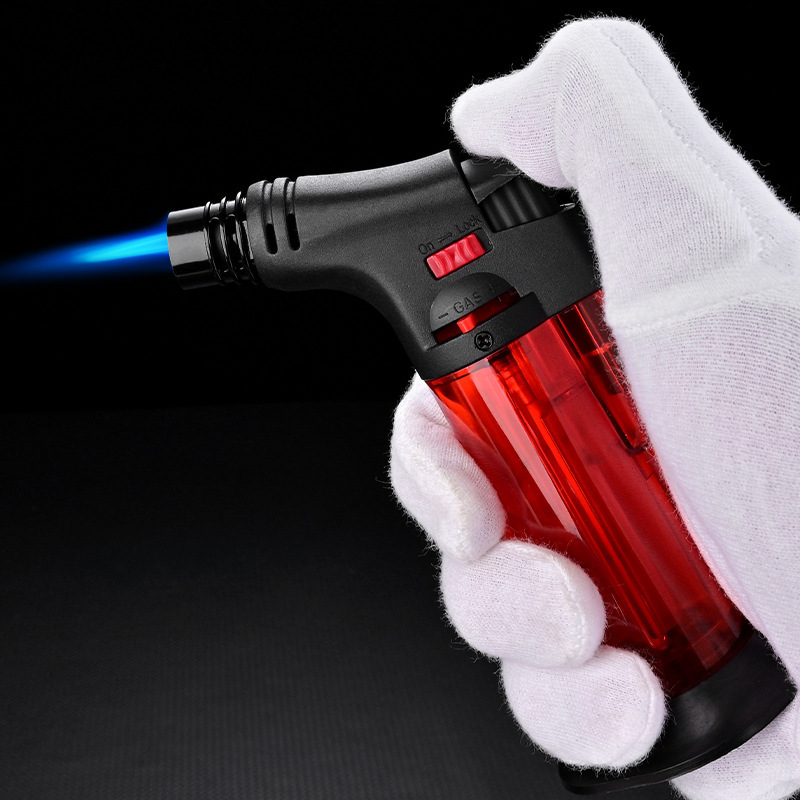 Best Price Gun Shape torch lighters jet flame refillable cigar butane torch cigar lighter plastic