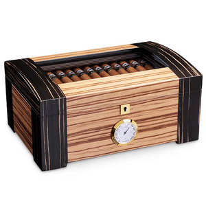 CIGARLOONG Portable humidor cigar cabinet Customized Logo Wooden Cigarros Handmade Cedar Wood Box Travel Humidor