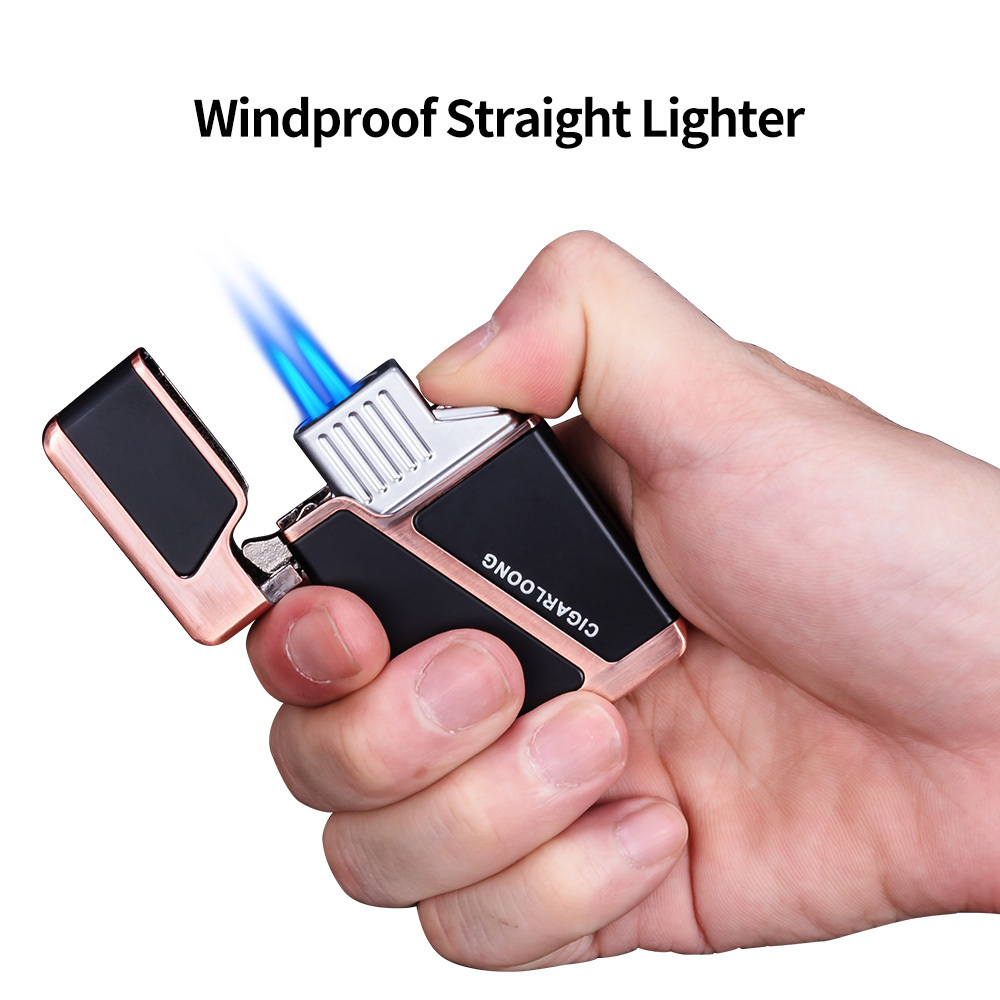 Wholesale Cigar Lighter smoking pipe straight Vintage Style windproof lighter for vapers