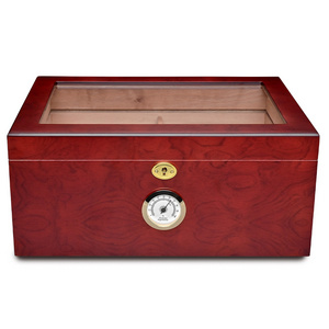 CIGARLOONG deluxe cigar humidifier hand-made wooden cigar box desktop humidifier equipped with hygrometer and humidifier