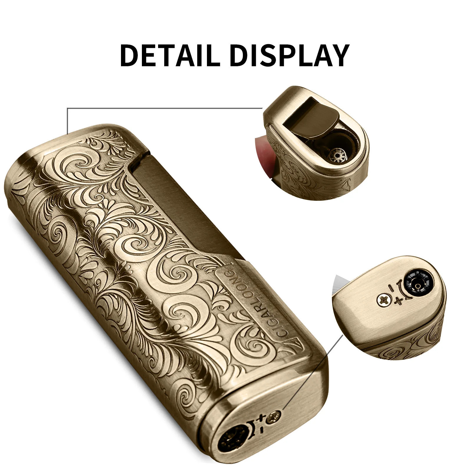 Luxury Single jet flame custom lighter cigar  torch butane wholesale lotus cigar lighters for cigars