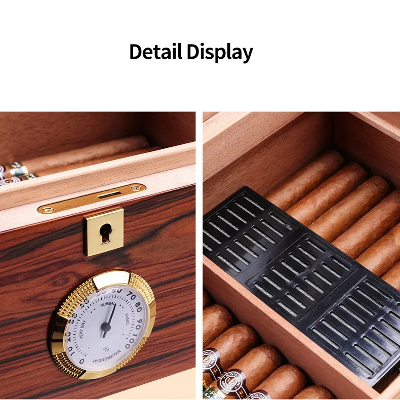 CIGARLOONG Portable humidor cigar cabinet Customized Logo Wooden Cigarros Handmade Cedar Wood Box Travel Humidor