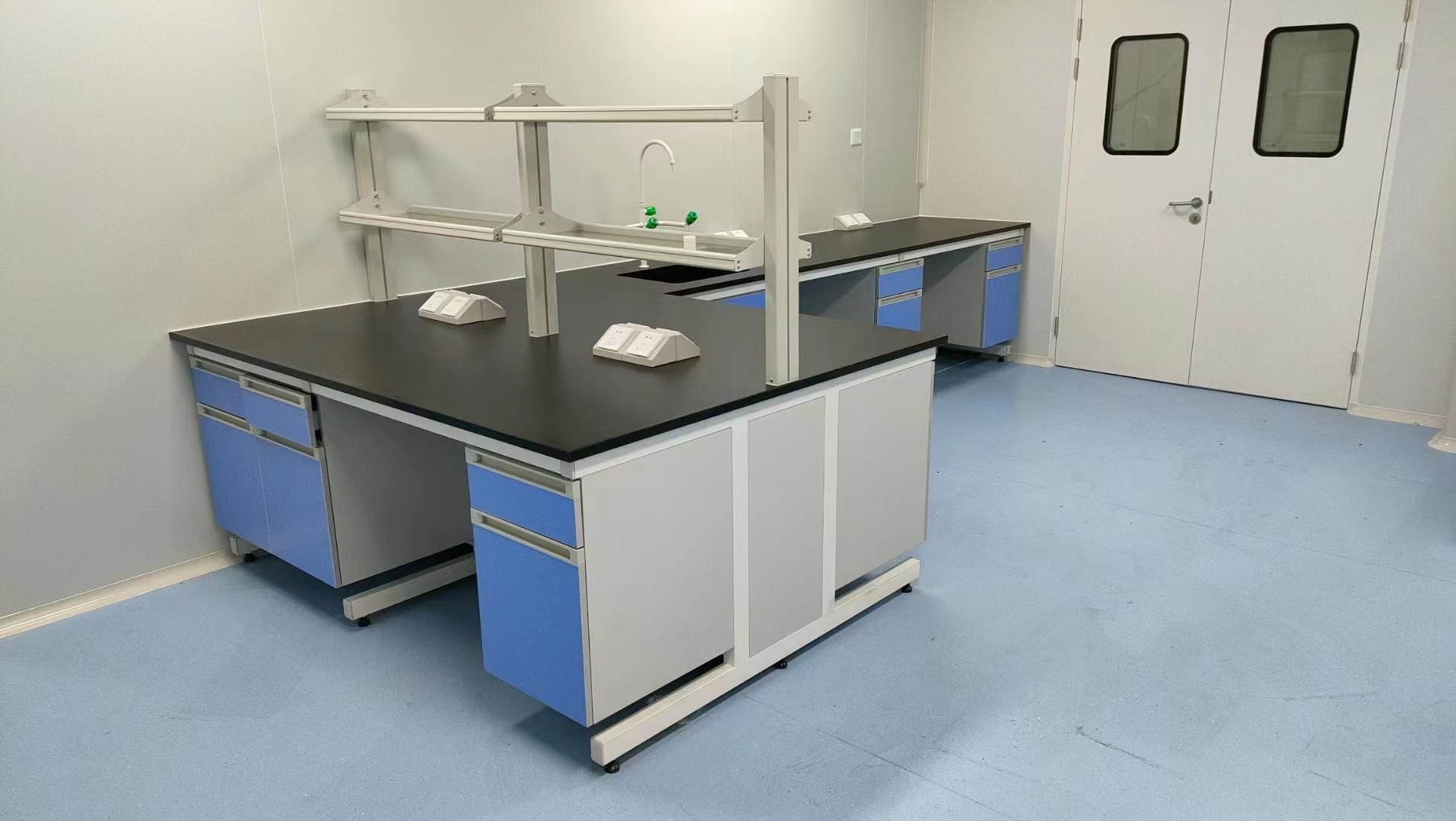 lab table school physics lab equipment set anti-corrosion Steel & wood laboratory bench for hospital