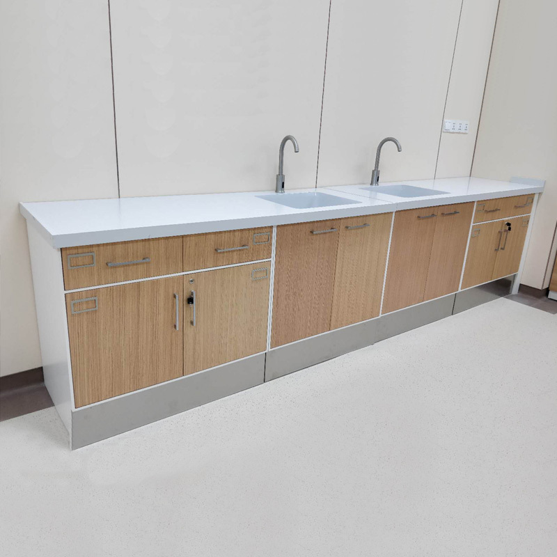 medical cabinet and hospital cabinet all steel  with wall bench wall hanging cabinet lab workbench